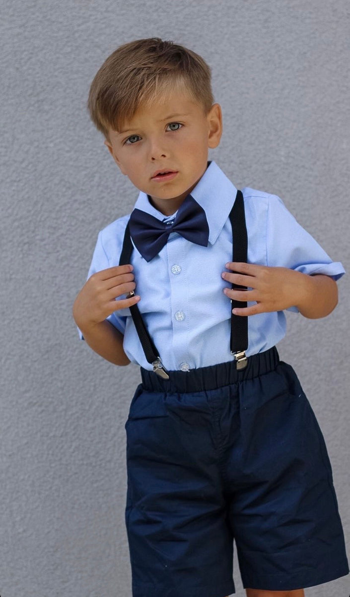 Bow Tie Navy Page Boy Outfits Bradley Four Piece Boys Shirt And