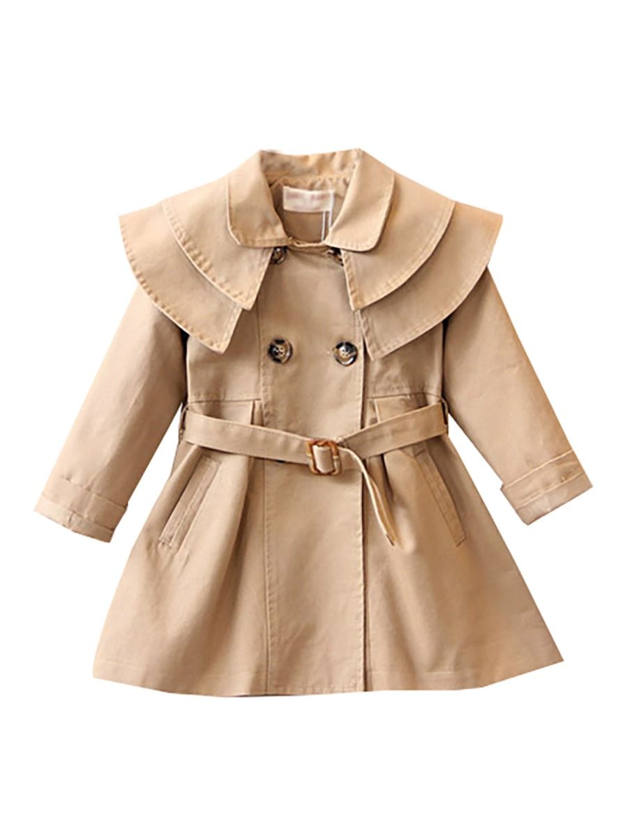 Victoria Girls Traditional Smart Trench Autumn Winter Coat Style