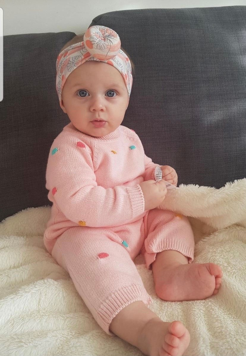 Ava Pack Baby Girl Headbands in Pink Pattern Buy Online Now